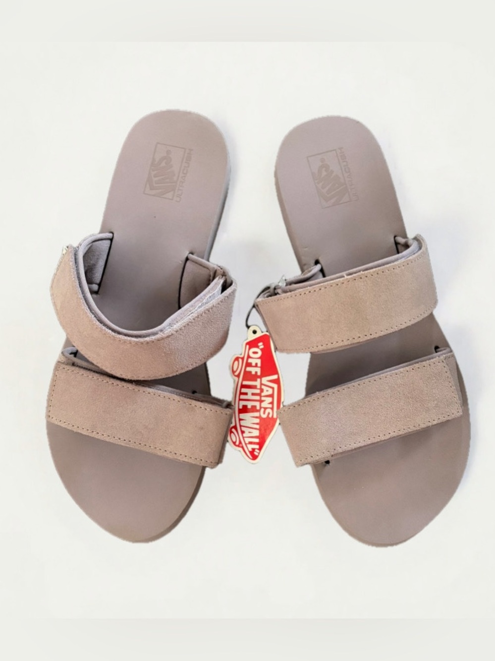 Vans Women’s Lilac Double-Strap Suede Slide Sandals